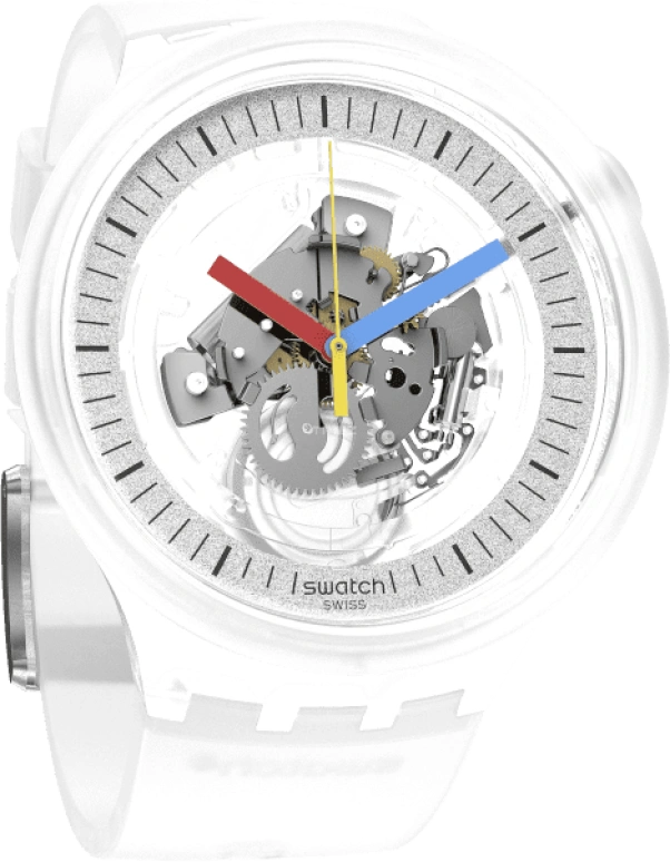 Swatch,CLEAR 47mm,47mm,Open,SB01K100