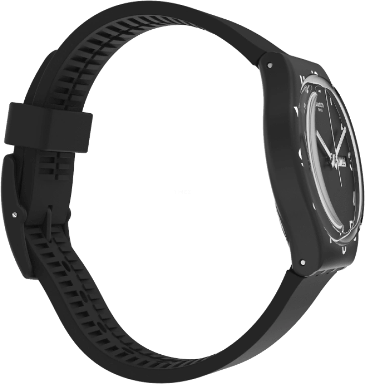 Swatch,Originals 39.20mm,39.20mm,Plastic,Black,Sapphire,Crystal Glass,Closed,GB757