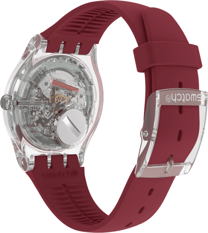 Swatch,Originals 41mm,41mm,Plastic,Pink,Sapphire,Crystal Glass,SUOK717