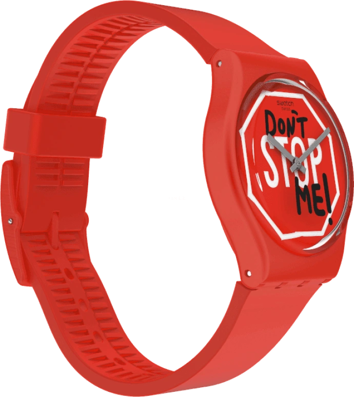 Swatch,Originals 34mm,34mm,Plastic,Red,GR183