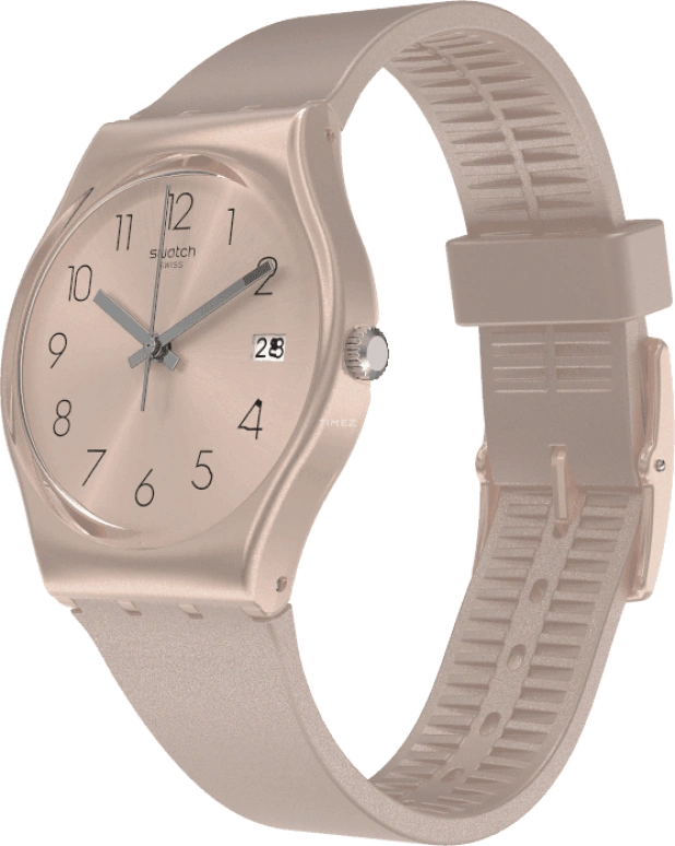 Swatch,Originals 34mm,34mm,Plastic,Pink,Sapphire,Crystal Glass,GP403
