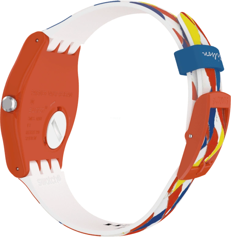 Swatch,Originals 41mm,41mm,Plastic,White,Sapphire,Crystal Glass,SUOZ312S