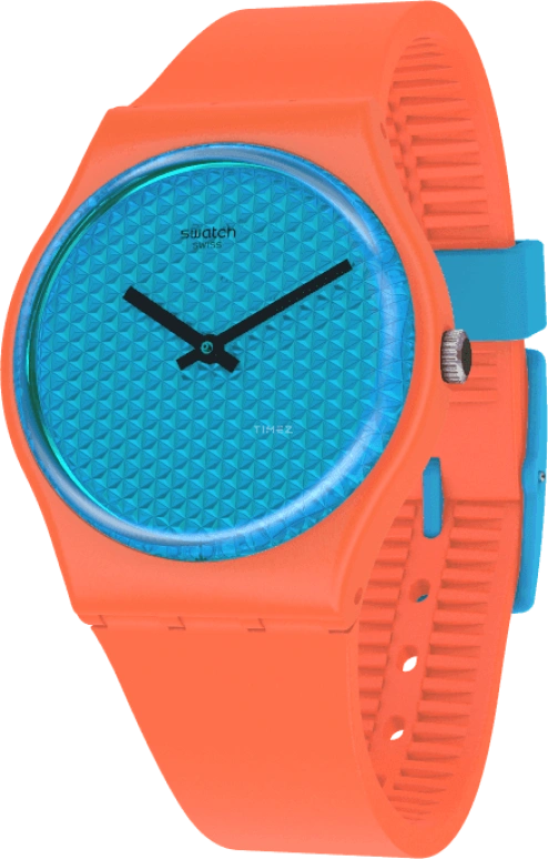 Swatch,Originals 34mm,34mm,Plastic,Blue,GO121