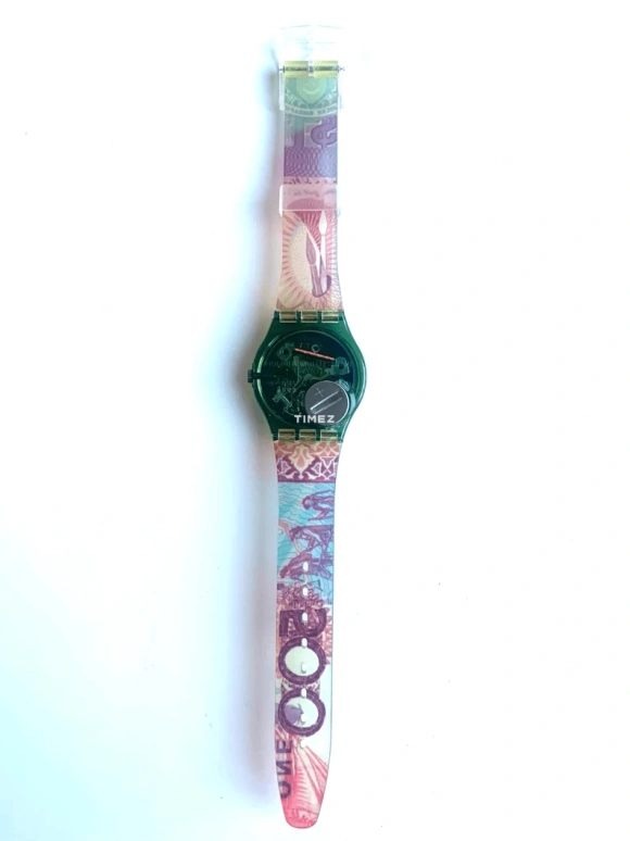 Swatch,Other 34mm,34mm,Plastic,Multi-Color,Quartz,Sapphire,Crystal Glass,Tonneau,GG110