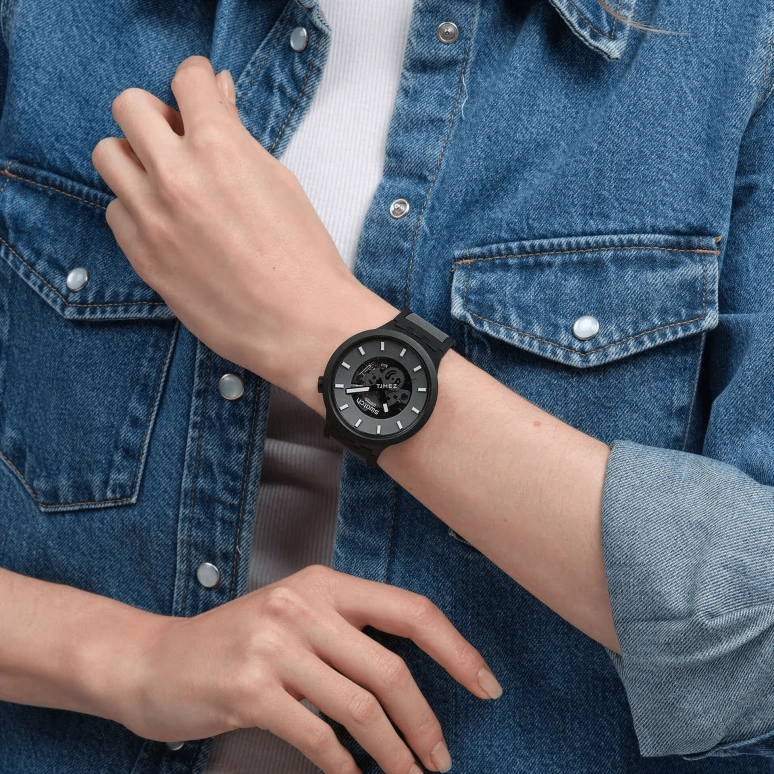Swatch,THE BOLD 47mm,47mm,Bio-sourced,Grey,Skeleton,Quartz,Sapphire,Round,SB05B113