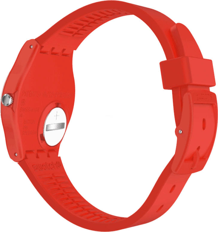 Swatch,Originals 34mm,34mm,Plastic,Red,GR183