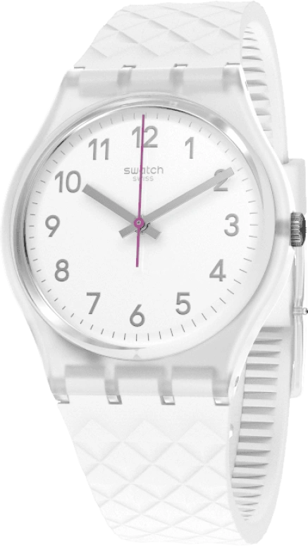 Swatch,Originals 34mm,34mm,Plastic,White,Quartz,Baton,GE286