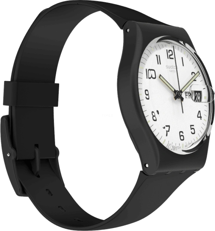 Swatch,Originals 34mm,34mm,Plastic,White,Quartz,Date,Day,GB743