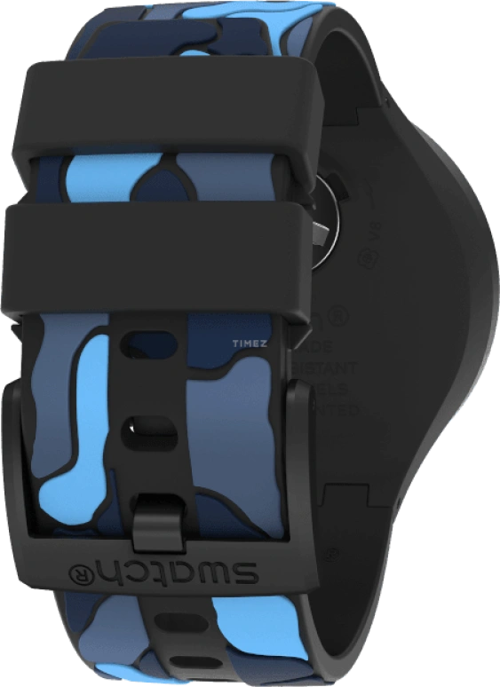 Swatch,THE BOLD 47mm,47mm,Plastic,Black,Sapphire,Crystal Glass,Closed,SB02B408