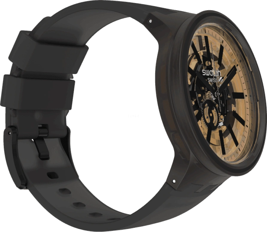 Swatch,THE BOLD 47mm,47mm,Plastic,Coffee,Brown,SO27B115