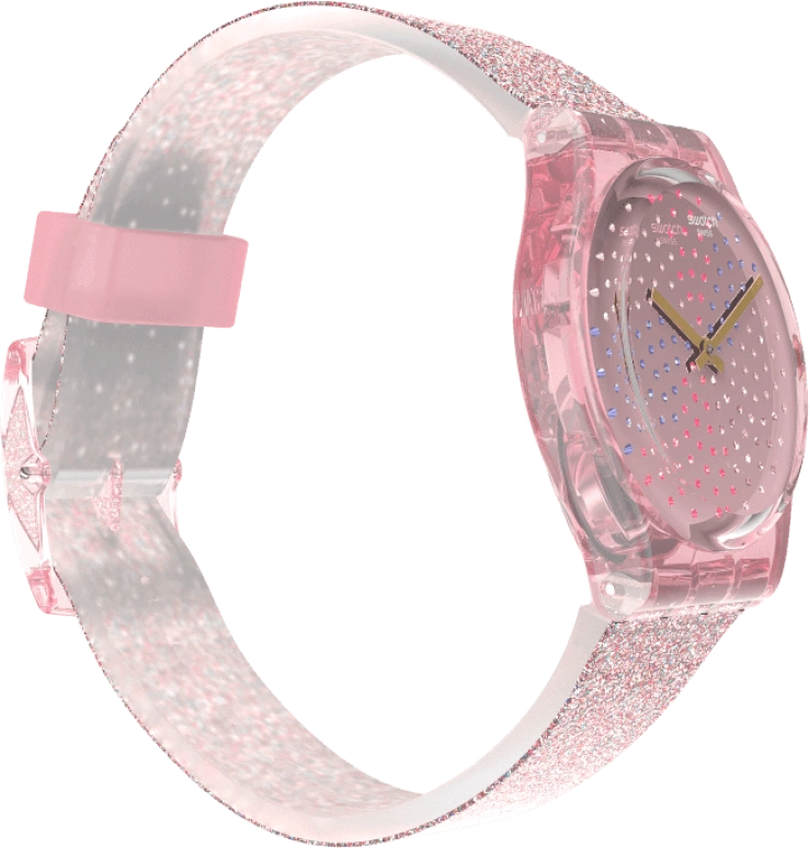 Swatch,Originals 34mm,34mm,Plastic,Pink,Sapphire,Crystal Glass,GP168