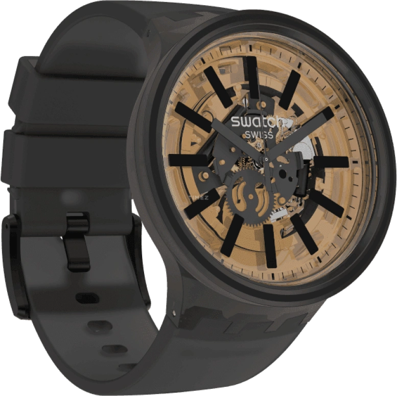Swatch,THE BOLD 47mm,47mm,Plastic,Coffee,Brown,SO27B115
