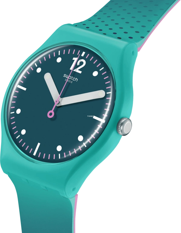 Swatch,Originals 41mm,41mm,Bio-sourced,Green,Quartz,Sapphire,Glass,Round,SO29G108