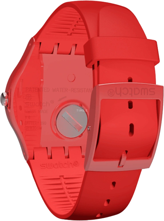 Swatch,Originals 41mm,41mm,Plastic,Red,SUOR106