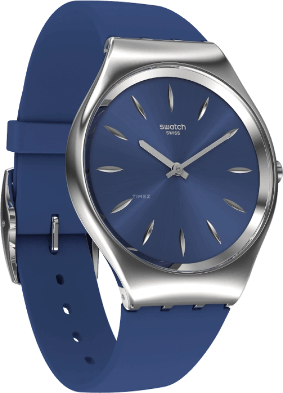 Swatch,SKIN 38mm,38mm,Blue,Sapphire,Crystal Glass,SYXS132