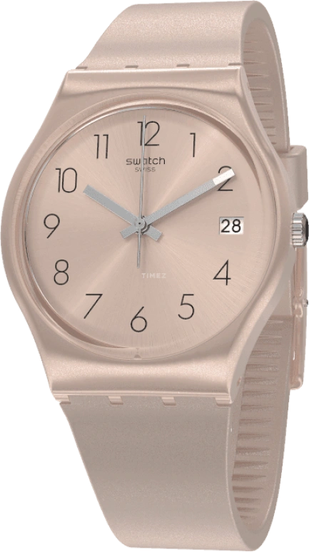 Swatch,Originals 34mm,34mm,Plastic,Pink,Sapphire,Crystal Glass,GP403