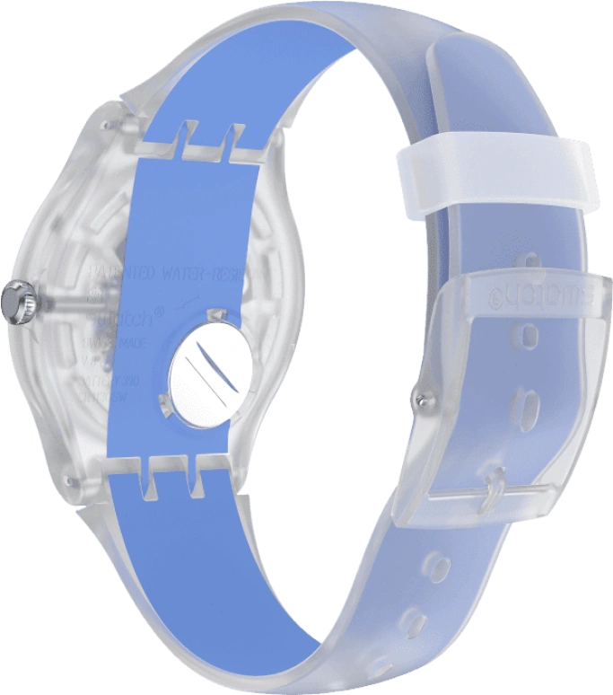Swatch,Originals 41mm,41mm,Plastic,Skeleton,Quartz,Round,Transparent,SUOK156