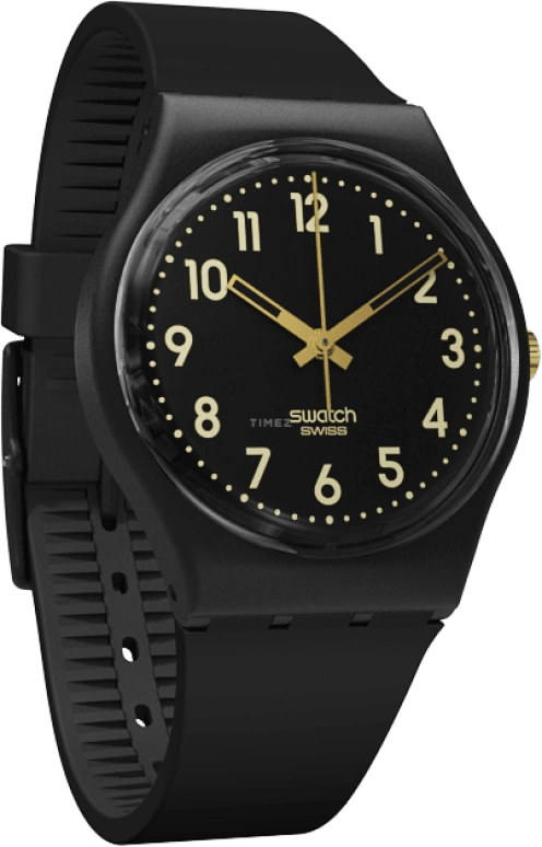 Swatch,Originals 34mm,34mm,Plastic,Black,Quartz,Round,GB274