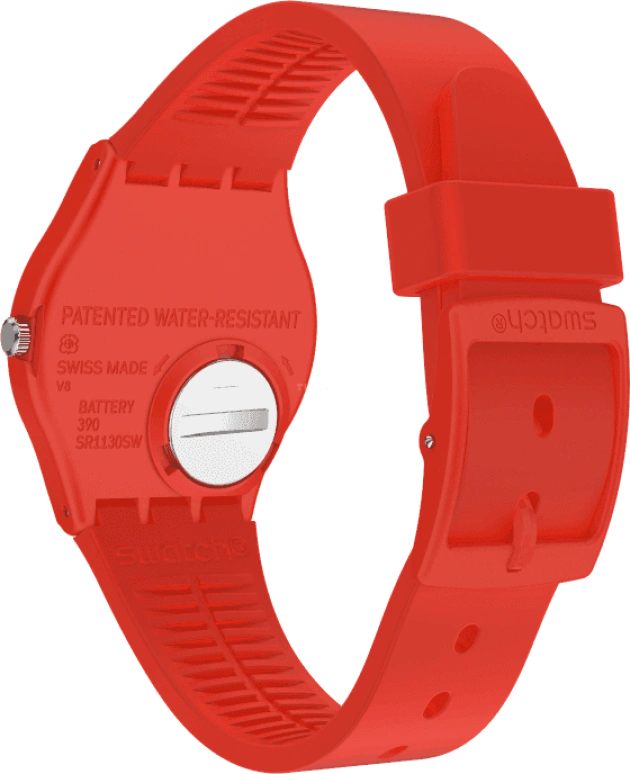 Swatch,Originals 34mm,34mm,Plastic,Red,GR183