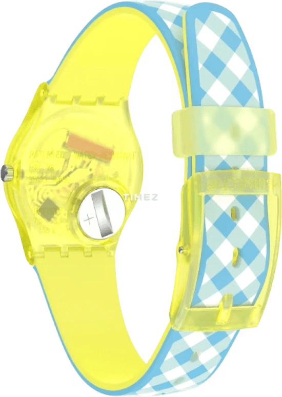 Swatch,Originals 25mm,25mm,Plastic,White,Quartz,Round,Yellow,LJ112