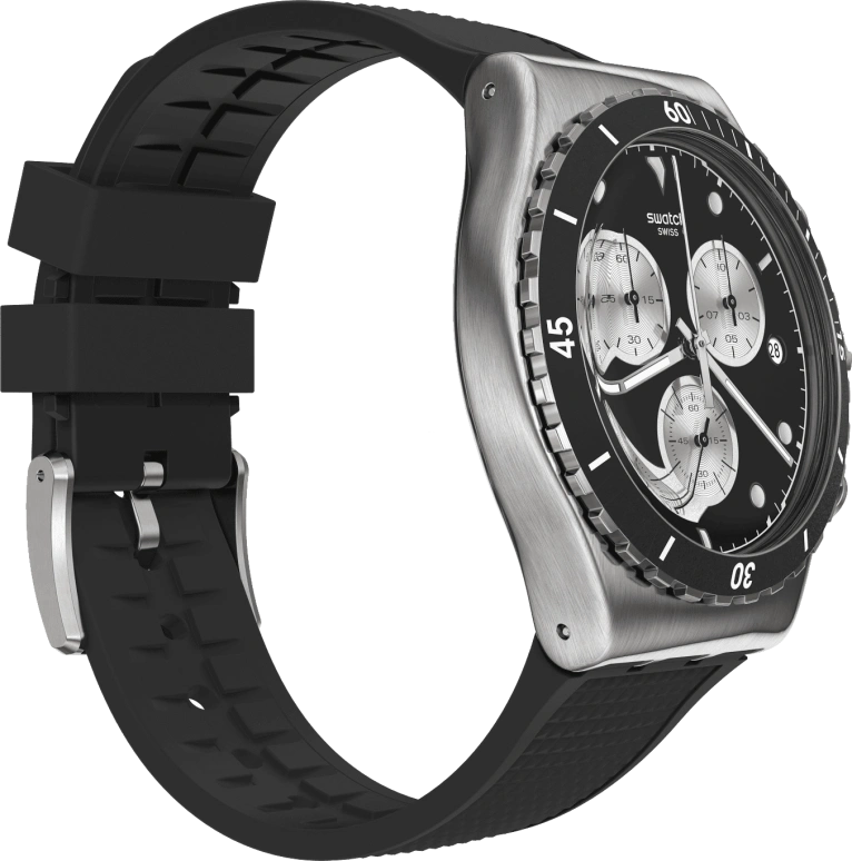 Swatch,IRONY 43mm,43mm,Stainless Steel,Black,YVS487