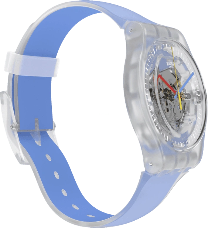Swatch,Originals 41mm,41mm,Plastic,Skeleton,Quartz,Round,Transparent,SUOK156