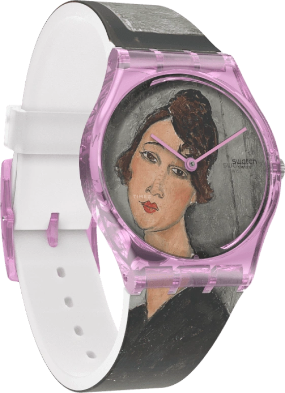 Swatch,Originals 34mm,34mm,Plastic,Multi-Color,Quartz,Sapphire,Crystal Glass,Round,GZ356