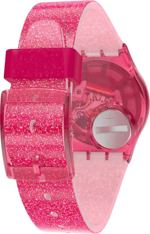 Swatch,Originals 34mm,34mm,Plastic,Pink,Sapphire,Crystal Glass,GP169