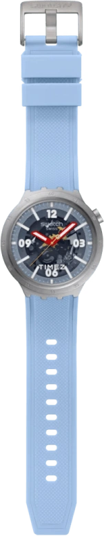 Swatch,THE BOLD 47mm,47mm,Stainless Steel,Blue,Quartz,Round,Gray,SB07S122