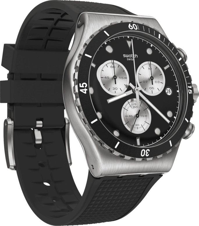 Swatch,IRONY 43mm,43mm,Stainless Steel,Black,YVS487