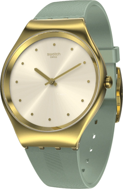 Swatch,SKIN 38mm,38mm,Gold,Closed,SYXG113