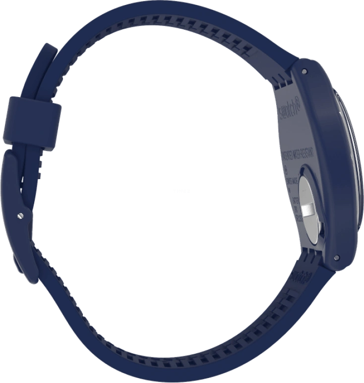 Swatch,Originals 39.20mm,39.20mm,Plastic,Blue,Sapphire,Crystal Glass,Closed,GN726