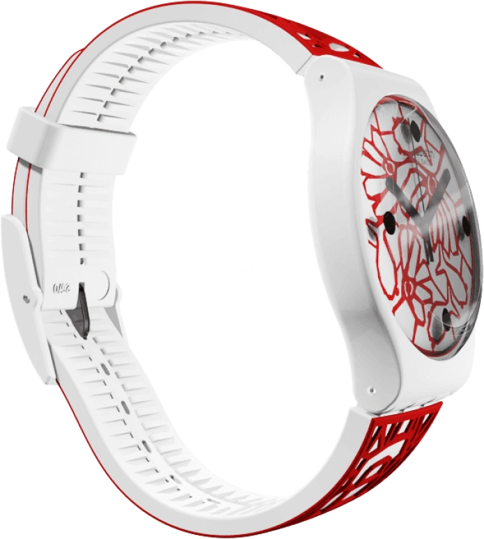 Swatch,Originals 41mm,41mm,Plastic,White,Closed,SUOZ259C