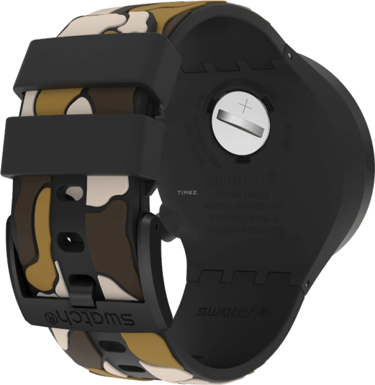 Swatch,THE BOLD 47mm,47mm,Plastic,Black,SB02B410