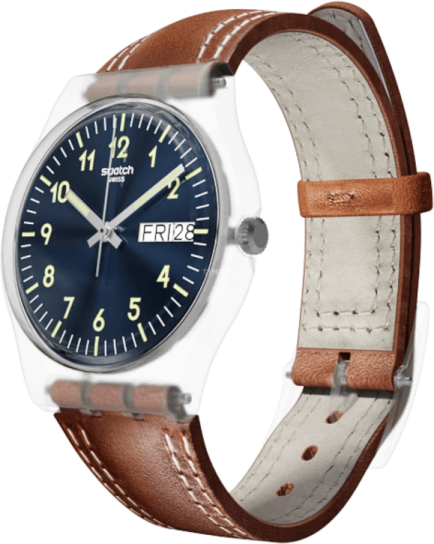 Swatch,Originals 34mm,34mm,Plastic,Blue,GE709