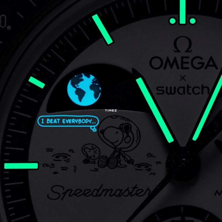 Swatch,MoonSwatch 42mm,42mm,Bioceramic,Blue,White,Quartz,Chronograph,Moonphase,Earth phase,SO33N701L
