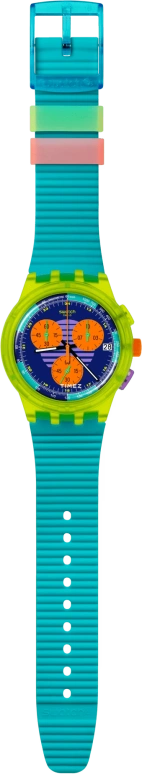Swatch,Originals 42mm,42mm,Plastic,Purple,Orange,Quartz,Chronograph,Day,SUSJ404