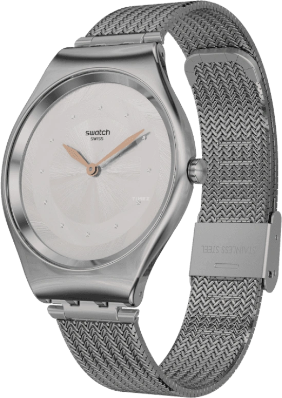 Swatch,SKIN 38mm,38mm,Stainless Steel,Pink Red,Red,SYXS117M