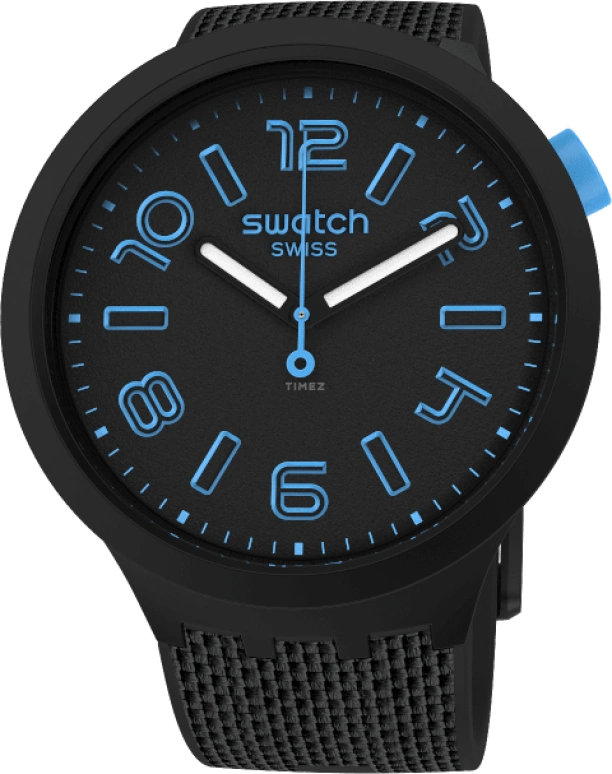 Swatch,THE BOLD 47mm,47mm,Plastic,Black,Sapphire,Crystal Glass,SO27B118