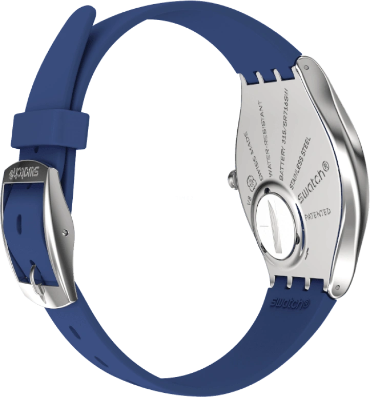 Swatch,SKIN 38mm,38mm,Blue,Sapphire,Crystal Glass,SYXS132