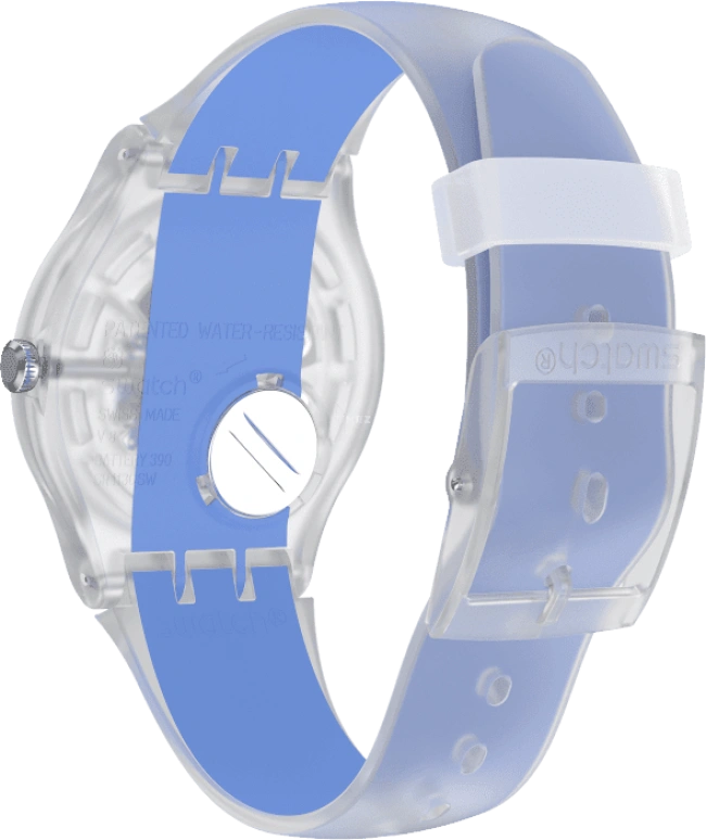 Swatch,Originals 41mm,41mm,Plastic,Skeleton,Quartz,Round,Transparent,SUOK156
