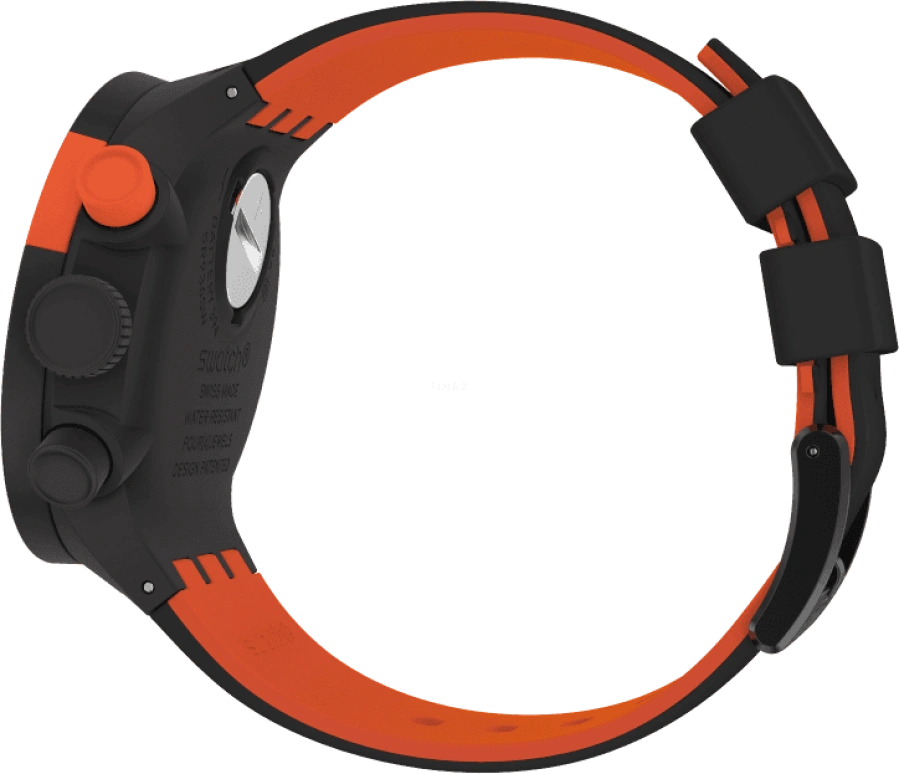 Swatch,THE BOLD 47mm,47mm,Plastic,Black,Sapphire,Crystal Glass,SB02B402