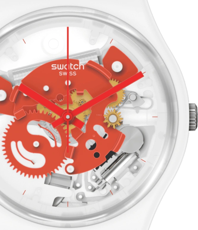 Swatch,Other 34mm,34mm,Bioceramic,Ceramic,Skeleton,Quartz,Sapphire,Crystal Glass,SO31W104
