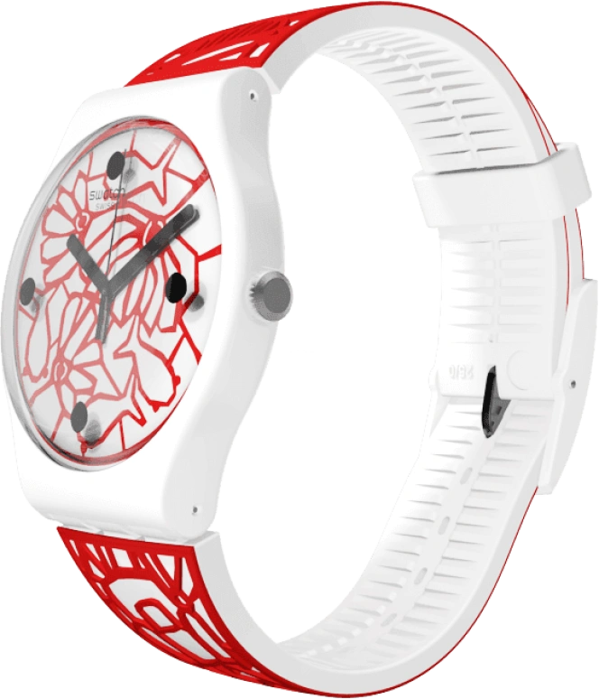Swatch,Originals 41mm,41mm,Plastic,White,Closed,SUOZ259C