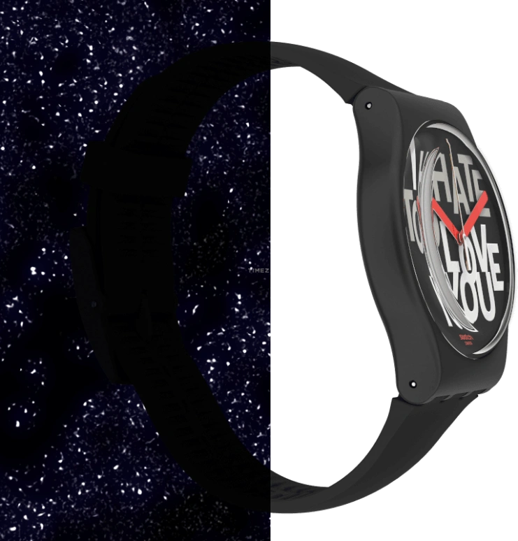 Swatch,Originals 41mm,41mm,Plastic,Black,Closed,SUOB185