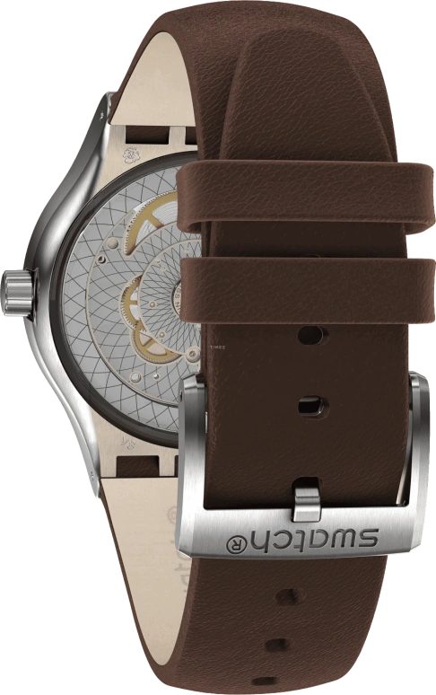 Swatch,IRONY 42mm,42mm,Stainless Steel,Blue,Open,SY23S410