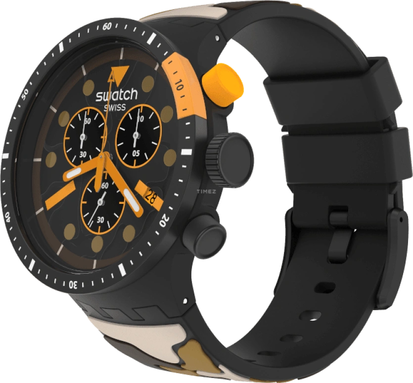 Swatch,THE BOLD 47mm,47mm,Plastic,Black,SB02B410