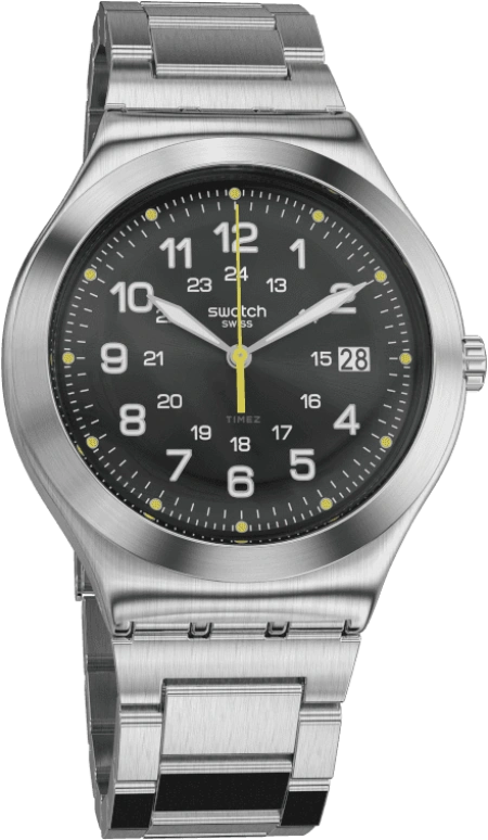 Swatch,IRONY 42.70mm,42.70mm,Stainless Steel,Black,YWS439G