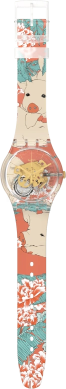 Swatch,Originals 41mm,41mm,Plastic,Transparent,Quartz,Round,SUOK147,SUOK147-035
