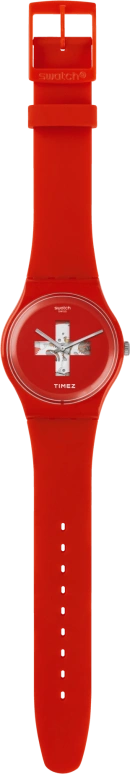 Swatch,Other 41mm,41mm,Bio-sourced,Red,Quartz,Sapphire,Crystal Glass,Round,SO29R104,SO29R104-S14